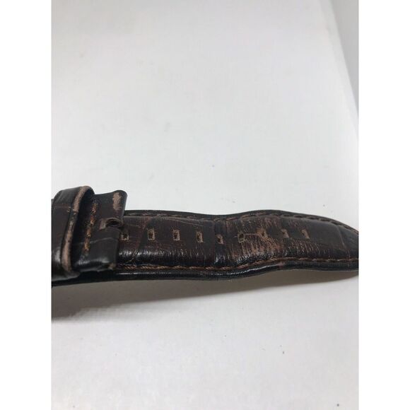Fossil Genuine Leather Watch Bracelet Full Band Use For Parts 22/20 T418 - Picture 4 of 5